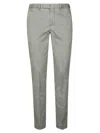 Pt01 Tailored Slim-fit Pants With Clean Waistband In Green