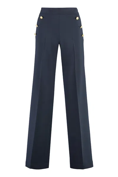 Pt01 Tory Burch Taylor Wide Leg Pants In Blue