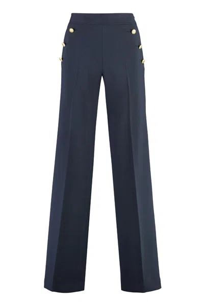 Pt01 Tory Burch Taylor Wide Leg Pants In Blue