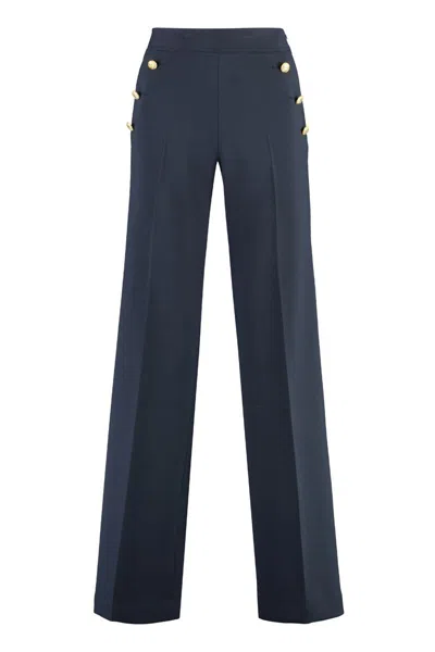 Pt01 Tory Burch Taylor Wide Leg Pants In Blue