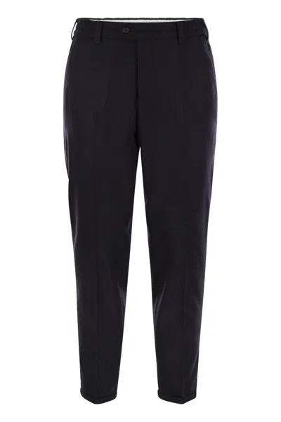 Pt01 The Rebel - Wool And Cashmere Trousers In Black