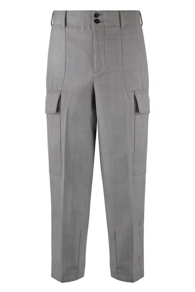Pt01 The Sailmaker Wool Trousers In Gray