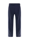 Pt01 Man Trousers With Lapel And Pences In Blue