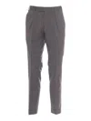 Pt01 Trousers - Master, 1 Pleat, Diagonal Pockets, Flap Back Pockets, In Gray