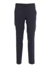 Pt01 Trousers - Master, Flat Front, Diagonal Pockets, Flap Back Pocke In Blue