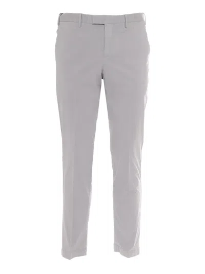 Pt01 Trousers - Master, Flat Front, Diagonal Pockets, Flap Back Pocke In Gray
