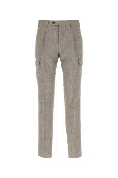 Pt01 Two-tone Wool Blend Pant In Grigio