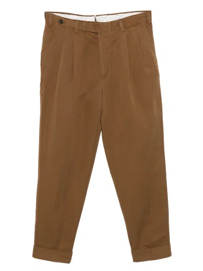 Pt01 Vintage Carrot Trousers In Brown