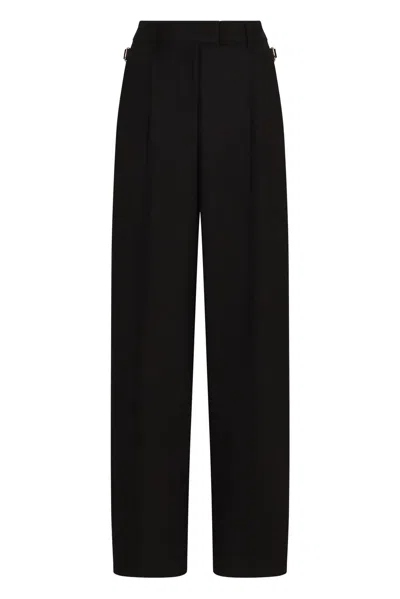 Pt01 Virgin Wool Trousers In Black