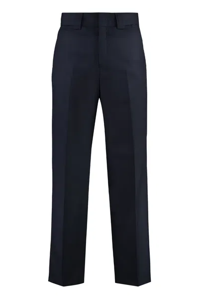 Pt01 Virgin Wool Trousers In Blue