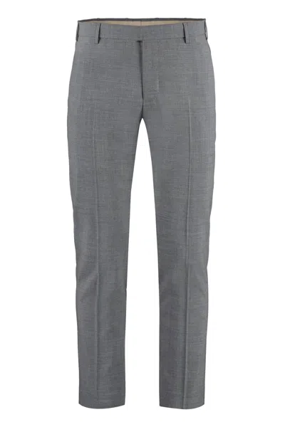 Pt01 Virgin Wool Trousers In Grey