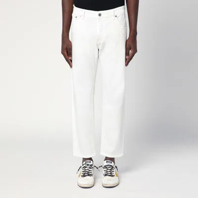Pt01 White Cotton Trousers