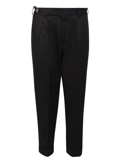 Pt01 Pt Torino Wide-leg Black Trousers