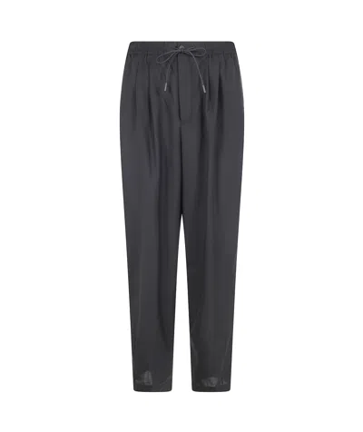 Pt01 Wide Leg Trousers In Black