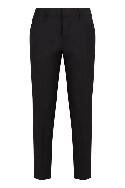 Pt01 Wool Blend Trousers In Black