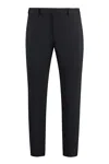 Pt01 Cotton-blend Tailored Trousers In Black