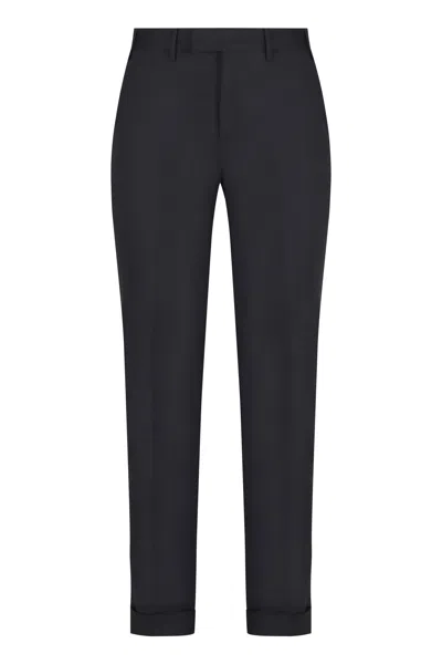 Pt01 Wool Blend Trousers In Blue
