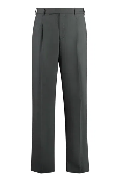 Pt01 Wool Blend Trousers In Grey
