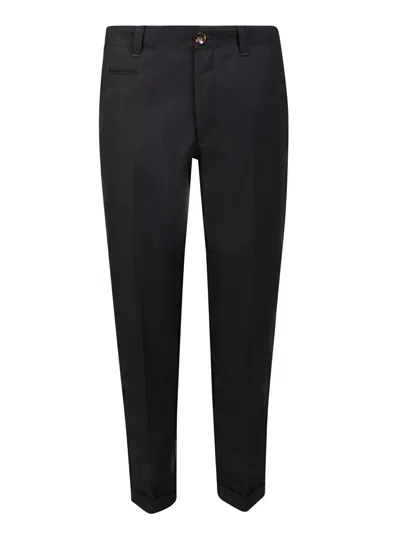 Pt01 Pt Torino The Reb Work Diag Wool Pants In Black