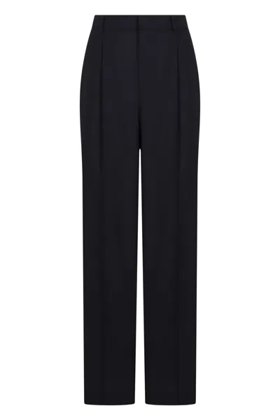 Pt01 Black Wool Trousers