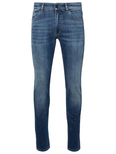 Pt05 Blue Cotton Blend Jeans