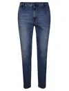 Pt05 Slim Fit Five-pocket Denim Jeans In Dark Wash In Blue