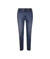 Pt05 Slim Fit Five-pocket Denim Jeans In Dark Wash In Blue