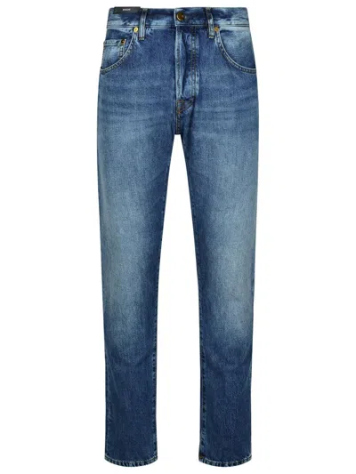 Pt05 Light Blue Cotton Blend Jeans