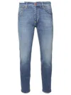 Pt05 Light Blue Cotton Jeans In Blue