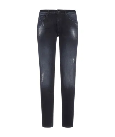 Pt05 Ripped Skinny Jeans In Black