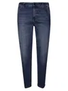 Pt05 Slim Fit Five-pocket Denim Jeans In Dark Wash In Blue