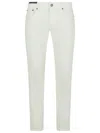 Pt05 'swing' White Cotton Jeans In White