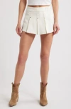 Ptcl Amelia Pleated Stretch Twill Skort In White