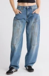 Ptcl Wide Leg Jeans In Medium Wash