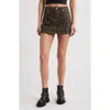 Ptcl Chloe Leopard Print Twill Miniskirt In Leopard