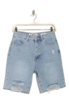 Ptcl Distressed Denim Bermuda Shorts In Medium Wash