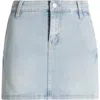 Ptcl Elle Easy Stretch Denim Miniskirt In Faded Blue