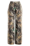 Ptcl Forest Camo Wide Leg Jeans In Forest Camo