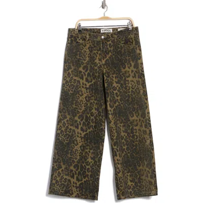 Ptcl Leopard Wide Leg Jeans