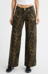 Ptcl Low Rise Wide Leg Jeans In Brown