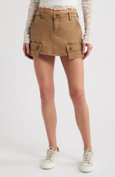 Ptcl Luna Drop Cargo Pocket Stretch Twill Skort In Khaki
