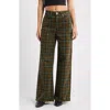 Ptcl Plaid Stretch Corduroy Wide Leg Pants In Multi
