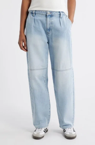 Ptcl Pleated Barrel Leg Jeans In Indigo