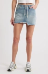 Ptcl Ridge Drawstring Waist Cutoff Denim Shorts In Indigo