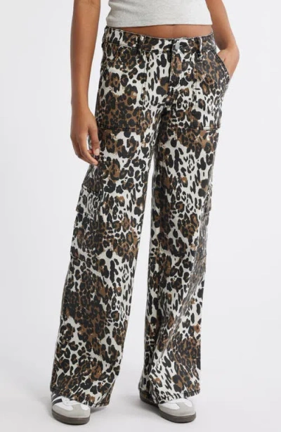 Ptcl Wide Leg Cargo Pants In Leopard