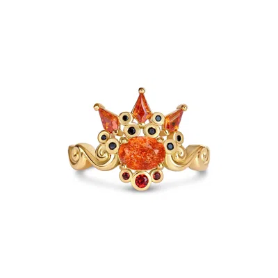 Ptera Jewelry Women's Gold Amber Horizon Ring
