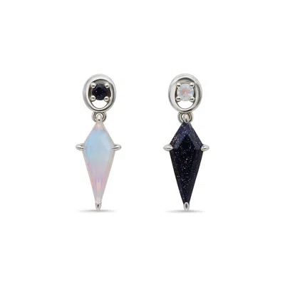 Ptera Jewelry Women's Luna Earrings - Silver