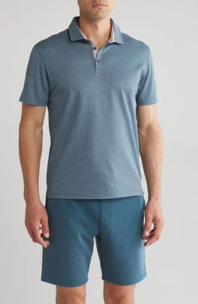 Pto Hamn Solid Polo In Blue