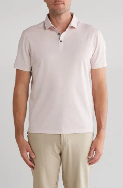Pto Hamn Solid Polo In Pale Pink