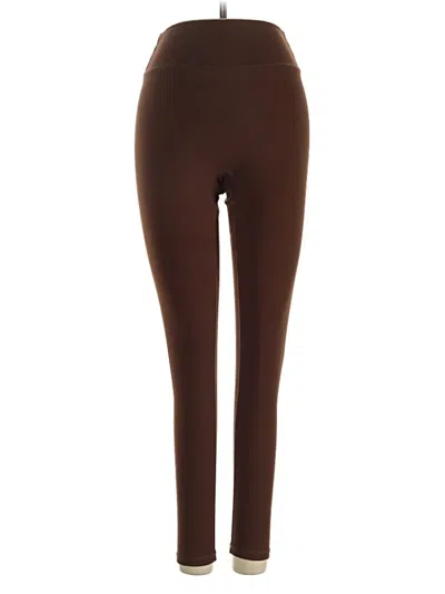 Pre-owned P'tula Leggings In Brown